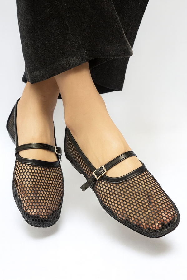 Luna Meshnet Pumps- BLACK